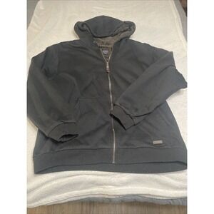 Smith's Workwear Full Zip Hoodie Mens XL Black Good Sherpa Lined Heavy Jacket